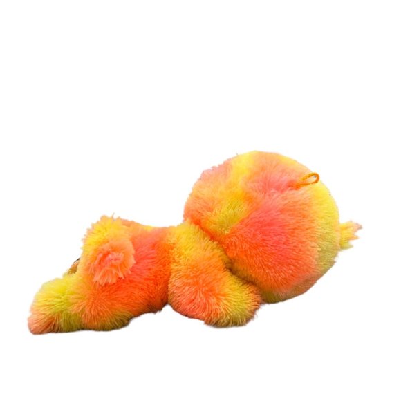 Classic Toy Sleeping Bear Bright Orange & Yellow 2022 11" Plush Stuffed Animal - Picture 5 of 6